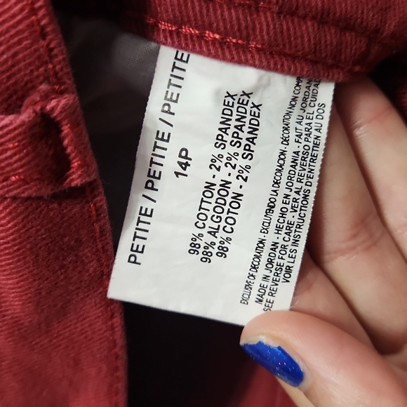 Y2K Gloria Vanderbilt Red Bedazzled Mid Rise Straight Leg Jeans - Picture 8 of 12